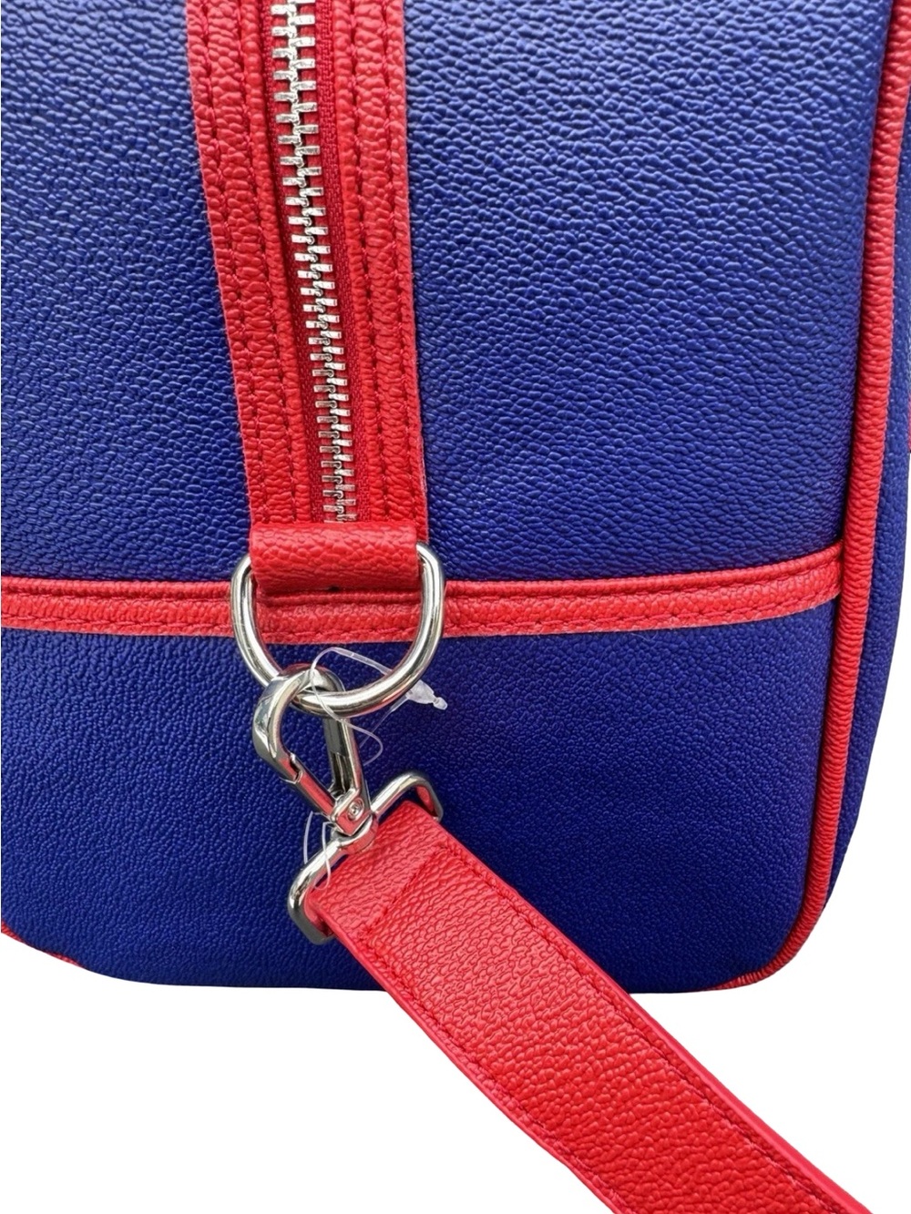 Von Dutch Originals NWT Weekender Red & Blue & Crystal Buckle Duffle Bag (P226) - Picture 5 of 13